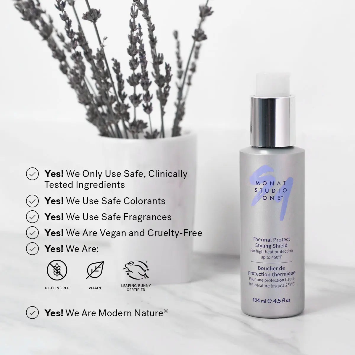 MONAT STUDIO ONE Thermal Protect Styling Shield - Protects Hair from the Extreme Heat.