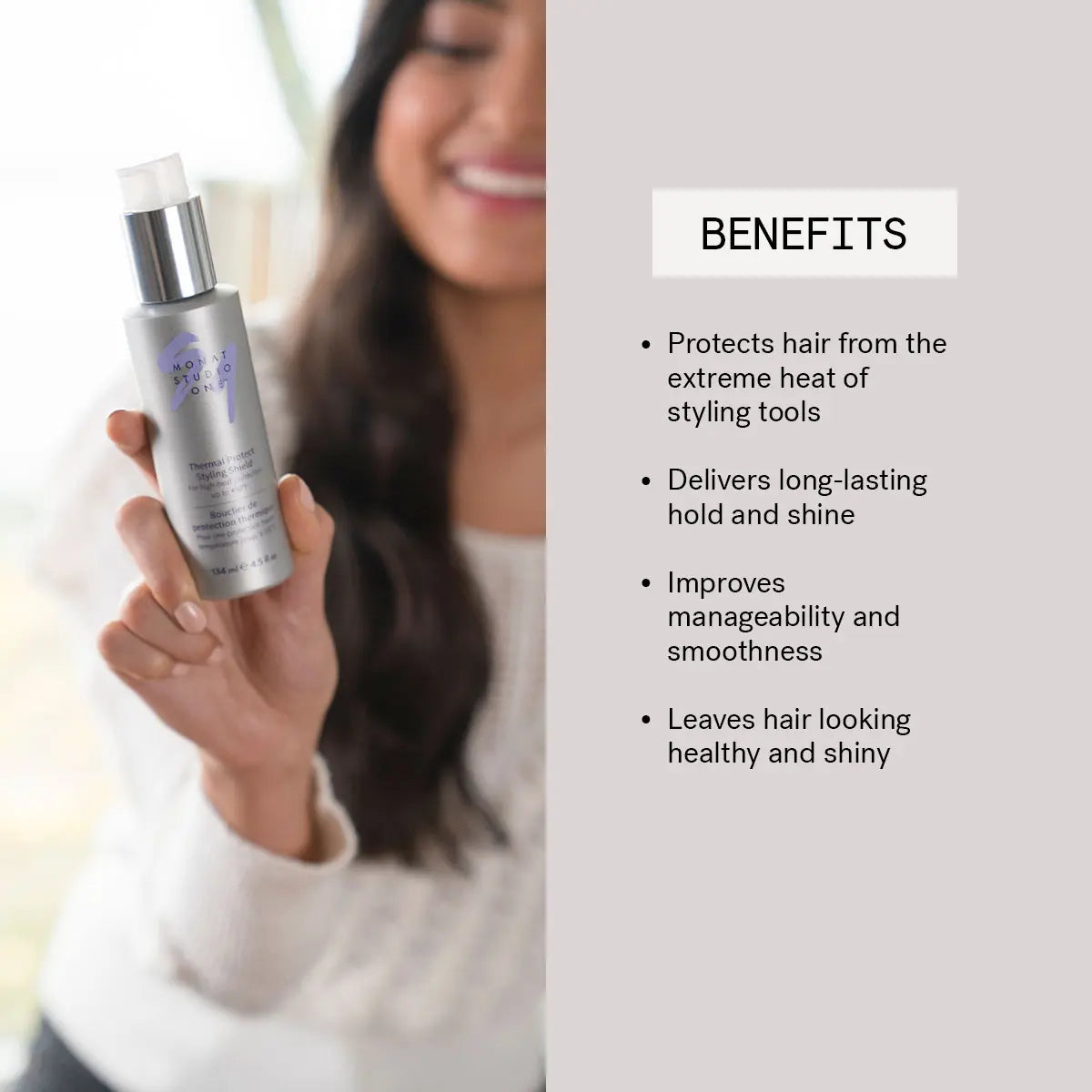 MONAT STUDIO ONE Thermal Protect Styling Shield - Protects Hair from the Extreme Heat.