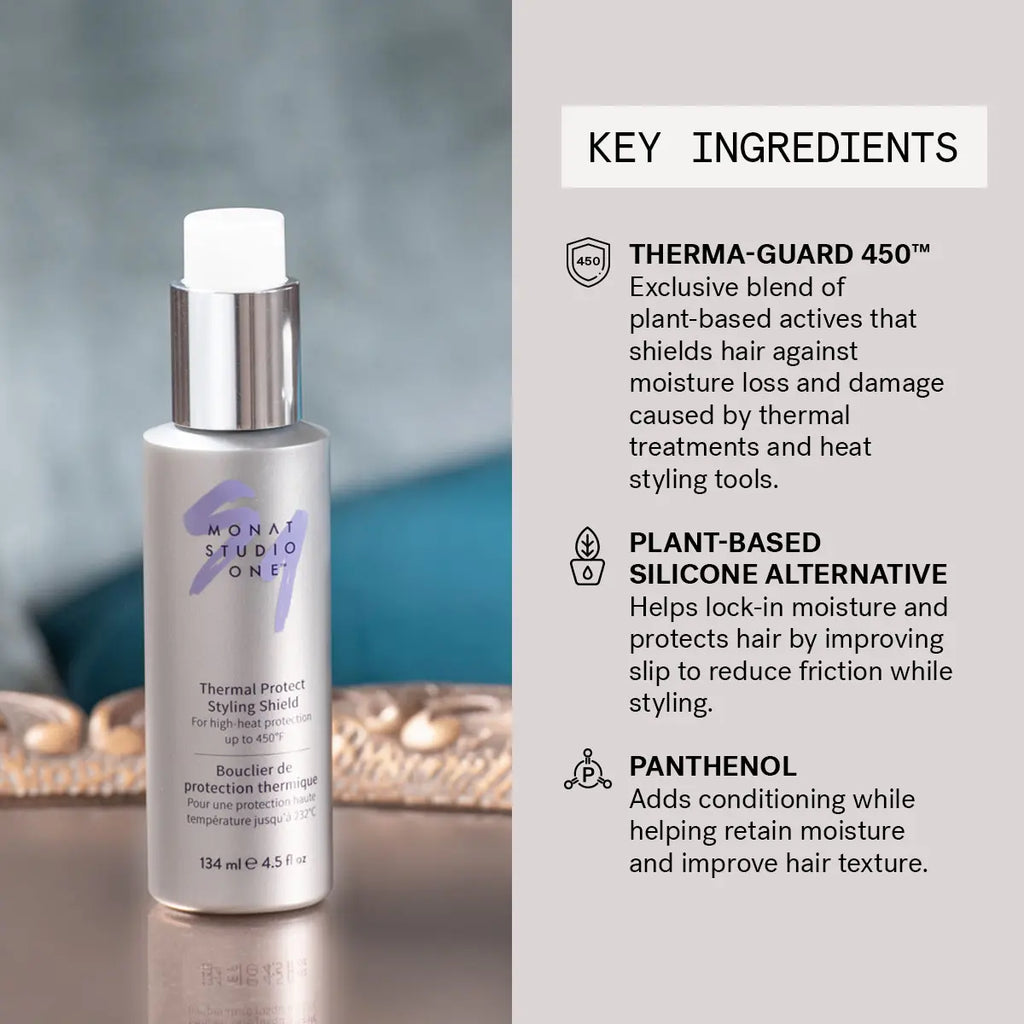 MONAT STUDIO ONE Thermal Protect Styling Shield - Protects Hair from the Extreme Heat.